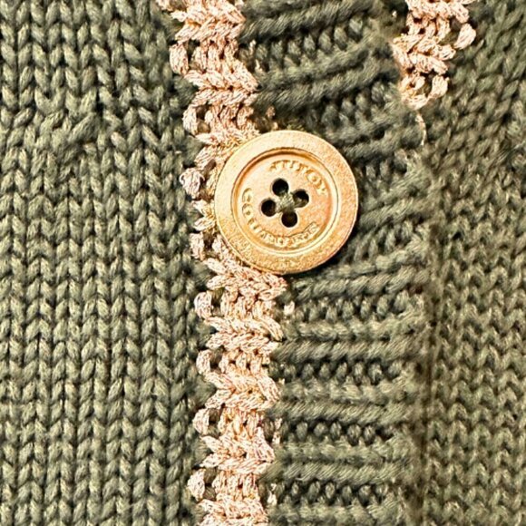 Juicy Couture Green/Gold Cardigan, Small - Picture 5 of 5
